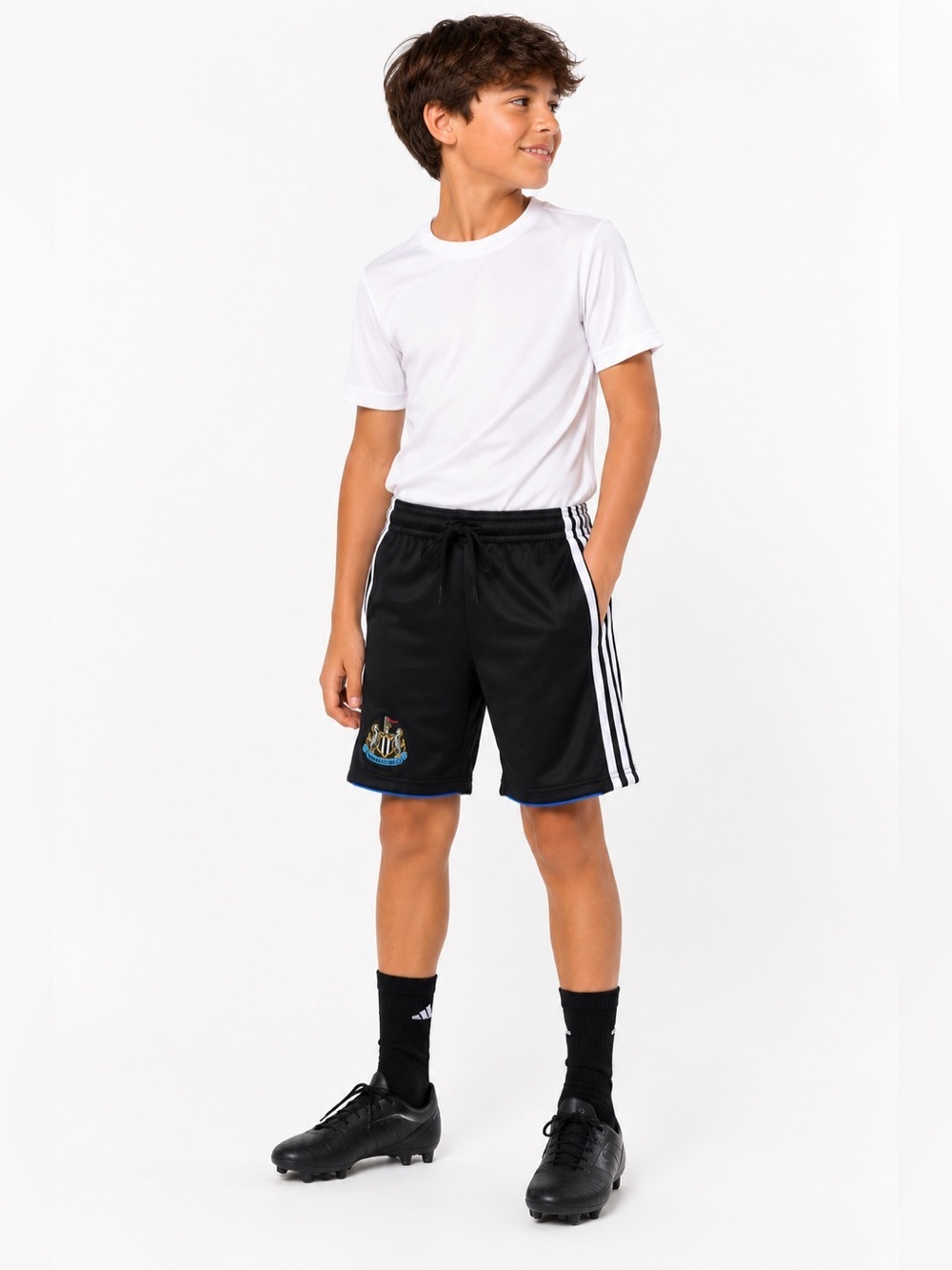 Adidas Newcastle United Climacool Boys Soccer Shorts Black Size S Youth